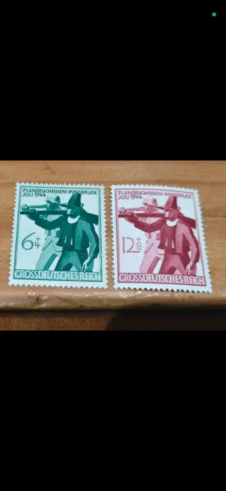 2 Sellos Postales 6+4 y 12+8 Pesetas