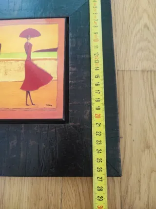 Set 3 Quadretti Etnici Legno Marrone