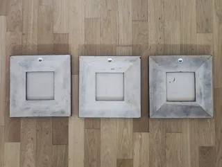 Set 3 Quadretti Etnici Legno Marrone