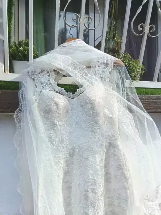 Vestido de Novia Blanco Encaje