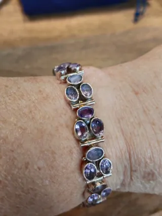 Pulsera Plata 925 y Amatistas