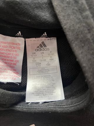 Sudadera Adidas Negra con Logo Blanco