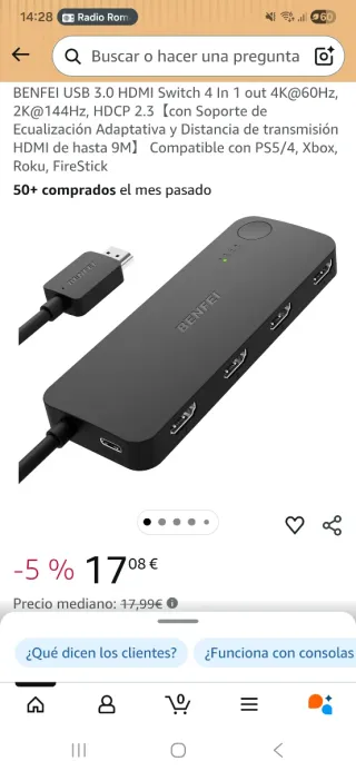 Adaptador BENFEI USB 3.0 HDMI 4 en 1