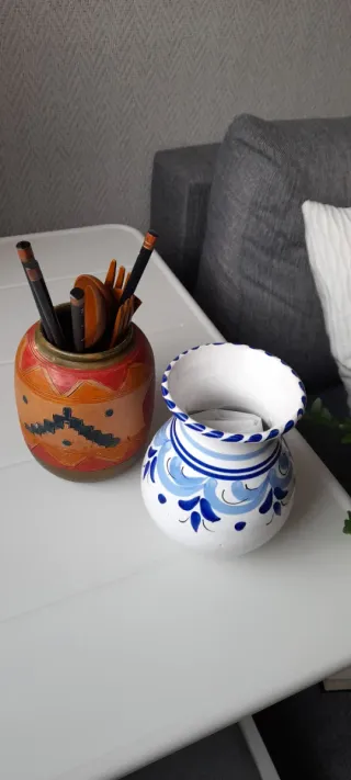 Conjunto 2 jarrones cerámica