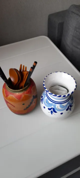 Conjunto 2 jarrones cerámica