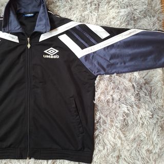 Giubbotto sportivo Umbro vintage anni '90 con maniche con nastro nero