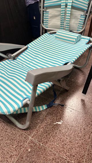 Silla, tumbona playa.