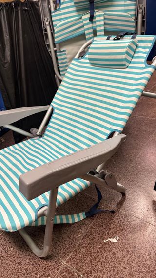 Silla, tumbona playa.