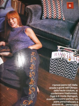 Ricami esotici patchwork decori su jeans