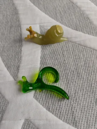 Colección 14 figuras caracoles decorativos. "19"