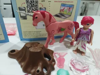 DOS Playmobil Hada con Unicornio y Accesorios