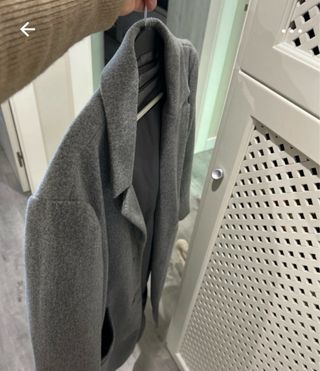 Abrigo paño gris 3/4 talla 44