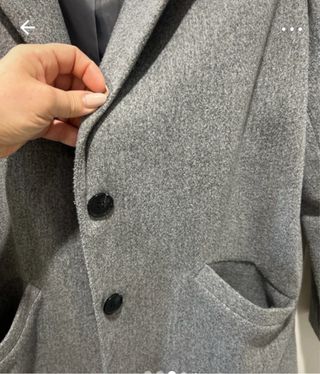 Abrigo paño gris 3/4 talla 44