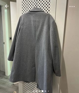 Abrigo paño gris 3/4 talla 44