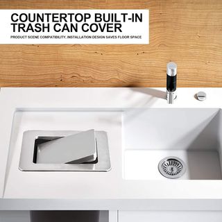 Tapa para cubo de basura para encimera de cocina,