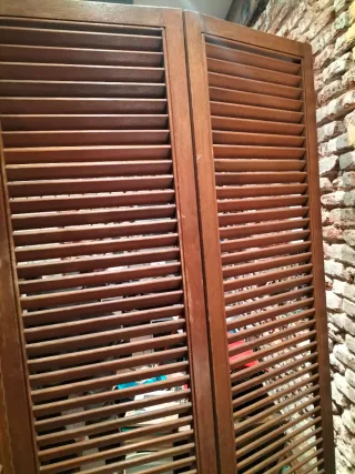 Biombo de madera 6 cuerpos.