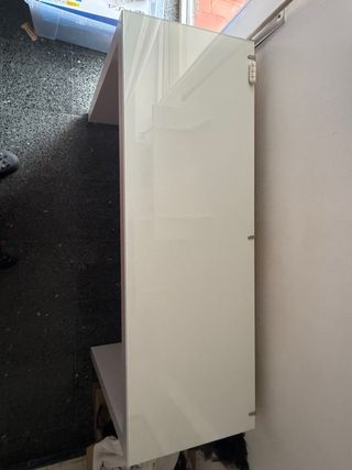 Mesa tocador Malm Ikea cristal y madera