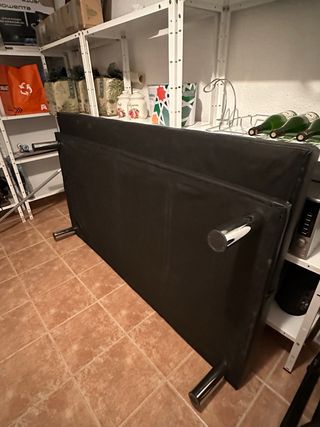 Sofá Cama Piel Sintética Negro