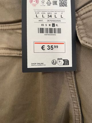 Pantalón Jogger Multibolsillo Pull&Bear Verde Oliv