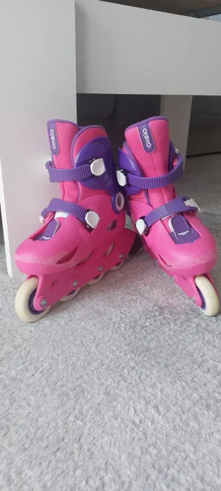 Patines en línea Oxelo niña rosa/morado