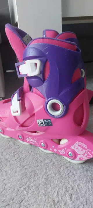 Patines en línea Oxelo niña rosa/morado