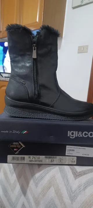 Stivali in pelle Igi&Co Nappa Soft Nero Tg 37