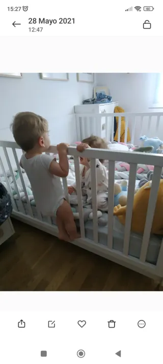 Cuna gemelar convertible en camas