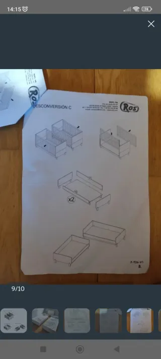 Cuna gemelar convertible en camas