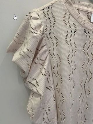 Blusa VILA beige encaje nueva con etiqueta