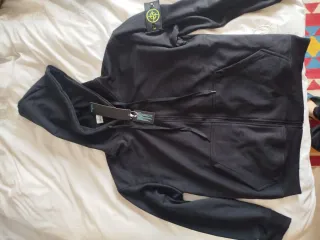 Sudadera Stone Island Negra Cremallera