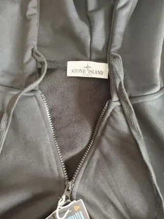 Sudadera Stone Island Negra Cremallera