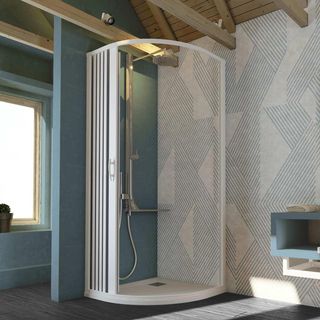 Forte BXF140001 Cabina de Ducha Flex plegable semi