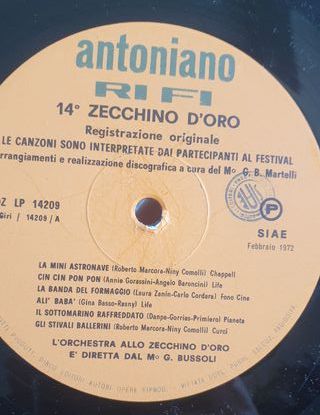 Vinile Zecchino d'oro 1972