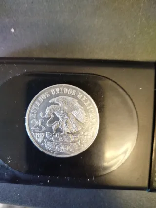 Moneda Plata 25 Pesos Mexicanos 1968