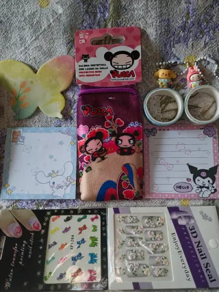 Set Pucca e Sanrio cancelleria e cartoleria