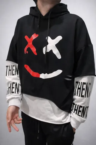 Sudadera streetwear XX cara sonriente