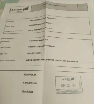 Moto Eléctrica Super Soco TC Max Negra/Gris