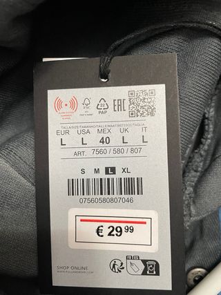 Sudadera Pull&Bear Lavada Gris