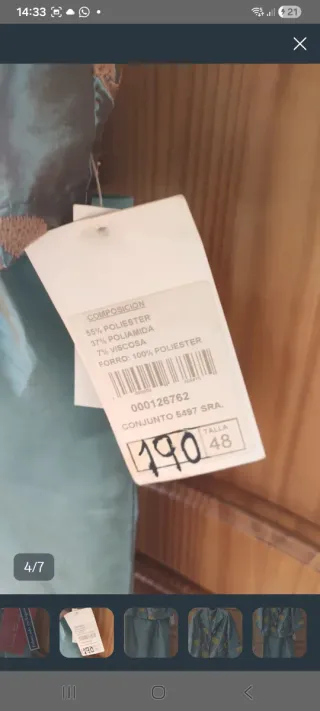 Elegante traje DANIELI verde floral