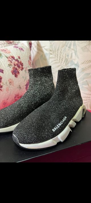 Zapatillas Balenciaga Negras y Plateadas