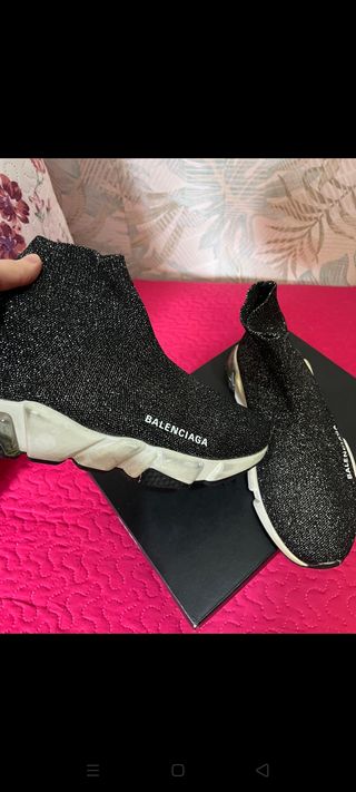 Zapatillas Balenciaga Negras y Plateadas