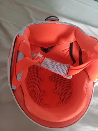 Casco esquí/snowboard blanco y naranja