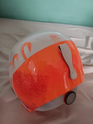 Casco esquí/snowboard blanco y naranja