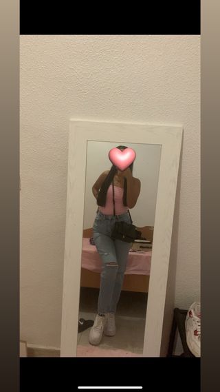 Espejo marco de madera blanco