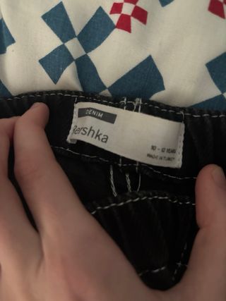 Pantalón parachute vaquero negro