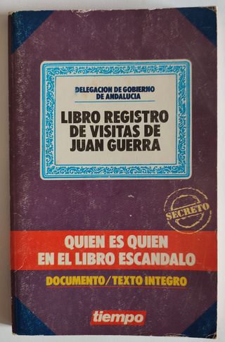 Libro registro de visitas de Juan Guerra