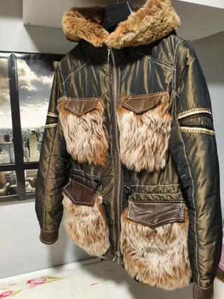 Chaqueta SAGA IBÁÑEZ Mujer Marrón Verde Oliva