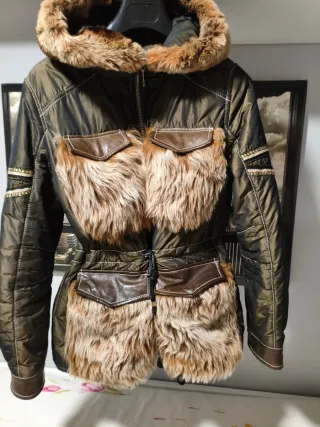 Chaqueta SAGA IBÁÑEZ Mujer Marrón Verde Oliva