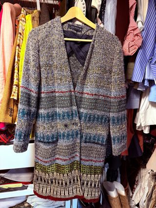 Abrigo Zara lana étnico M