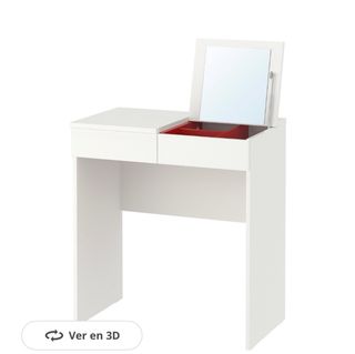 Tocador IKEA BRIMNES blanco con espejo (70×42 cm)